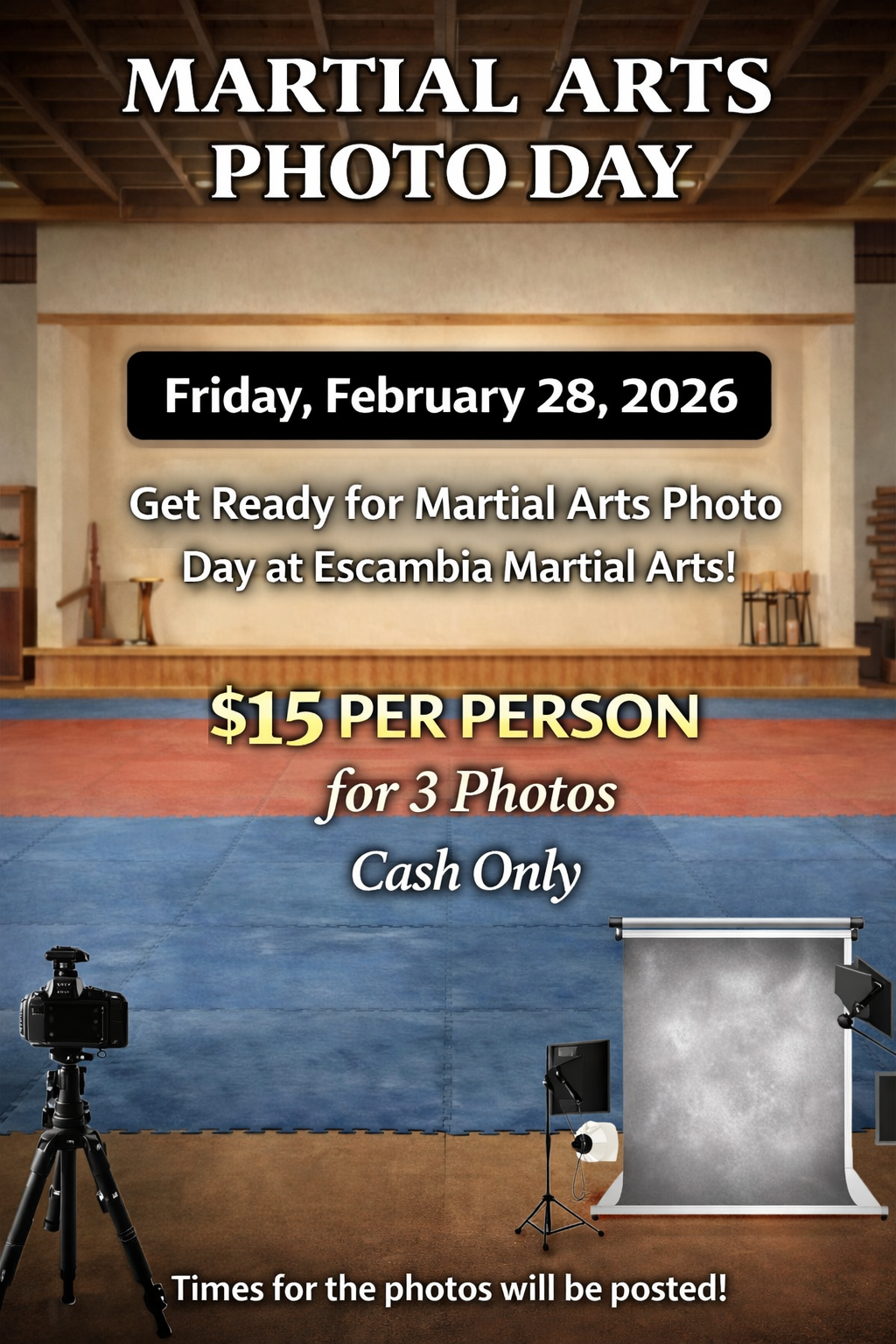 Event poster for 2026 School Photos